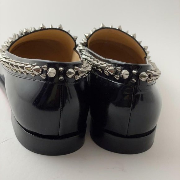 Christian Louboutin MATTIA SPIKES Stud Leather Loafer Flat Moccasin Shoes - Picture 7 of 10